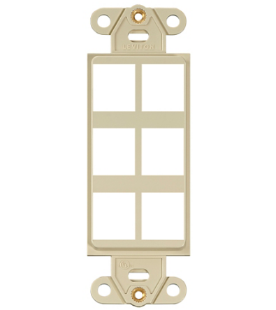 Leviton 41646-I QUICKPORT™ Decora Insert, 6-Port, lvory