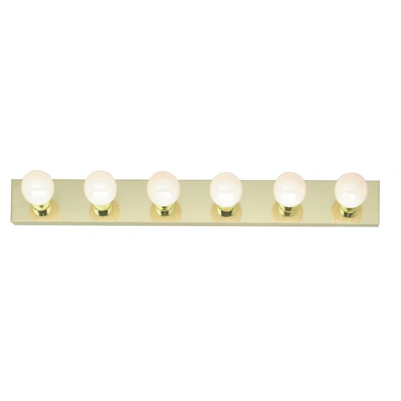 Nuvo SF77-190 6 Light 36" Vanity Strip light Fixture, Polished Brass Finish