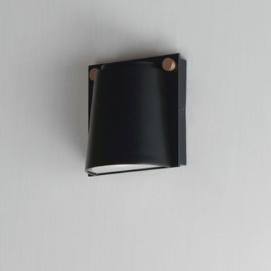 Maxim Lighting 42120BKAB Rivet 1 Light 5.5 inch Black and Gold Outdoor Wall Mount - Angle View
