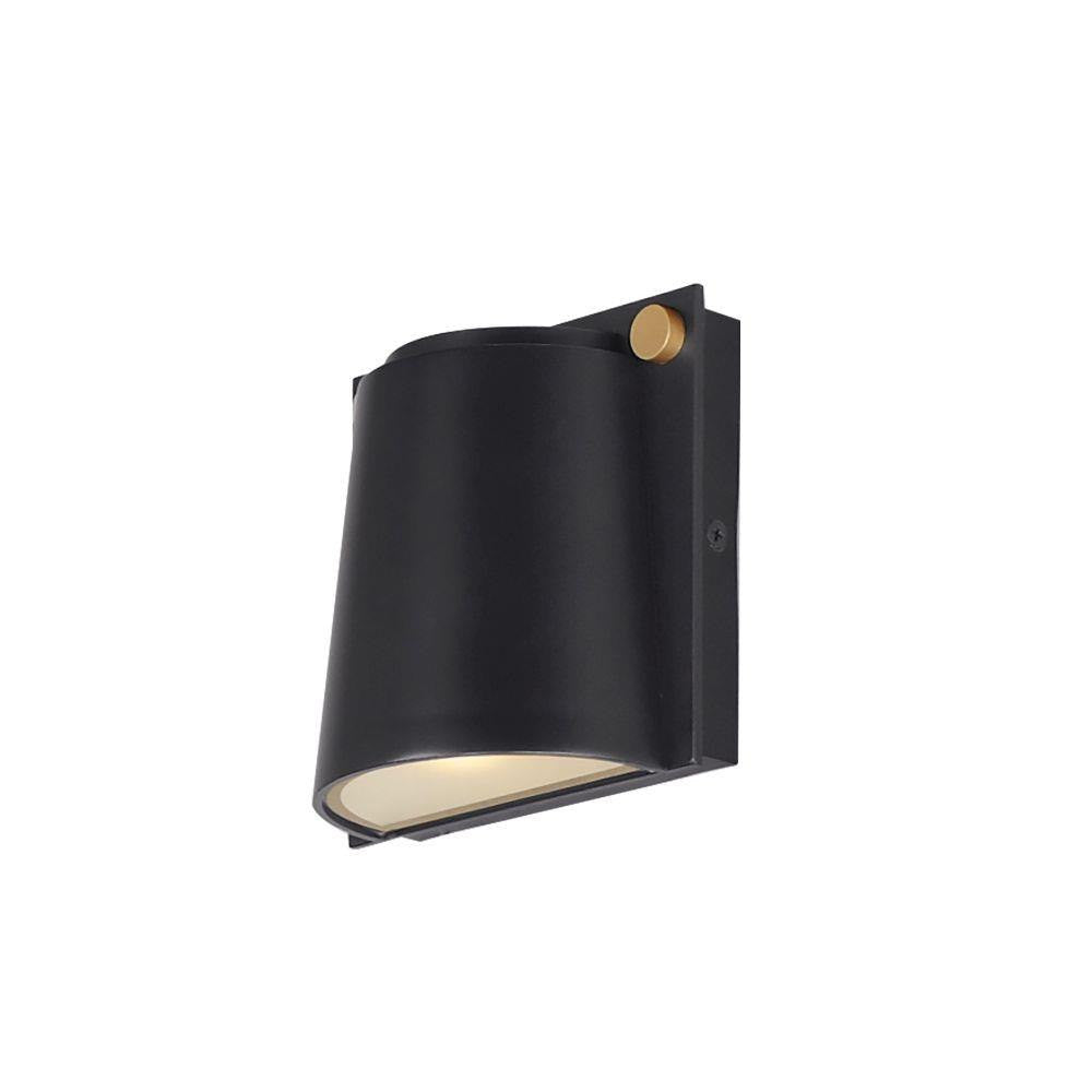 Maxim Lighting 42120BKAB Rivet 1 Light 5.5 inch Black and Gold Outdoor Wall Mount - Main Product View