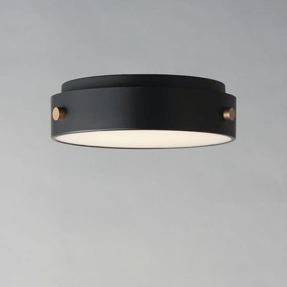 Maxim Lighting 42129BKAB Rivet 1 Light 12 inch Black and Gold Outdoor Flush Mount Ceiling Light - Side View