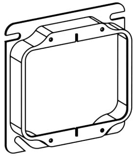 Orbit 42200 4" Square Two Gang 2 Raised Device Ring