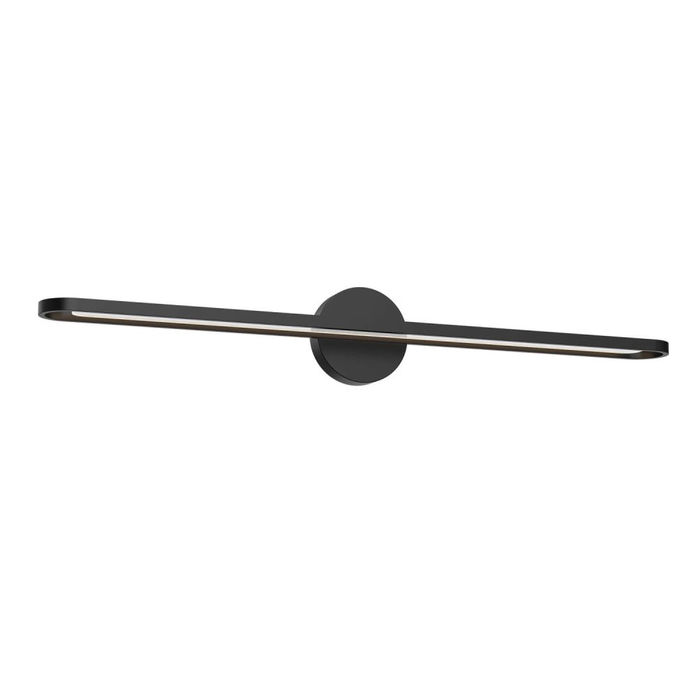 Kuzco Lighting VL63736-BK-UNV Marlon 35 inch LED Bath Vanity Light in Black with Acrylic Light Guide Diffuser, Wattage 30W, Color Temperature 3000K