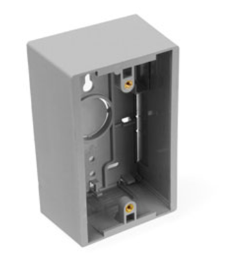 Leviton 42777-1GB Surface-Mount Back Box, Single-Gang, 1.45" Box Depth, Gray Finish