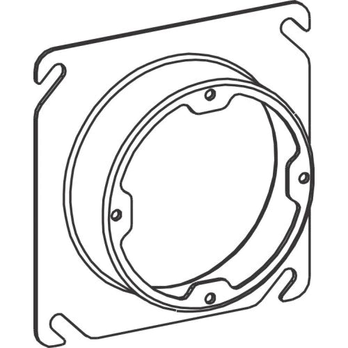 Orbit 43100X 4S 1" Raised Steel Plaster Ring, Dual Direction