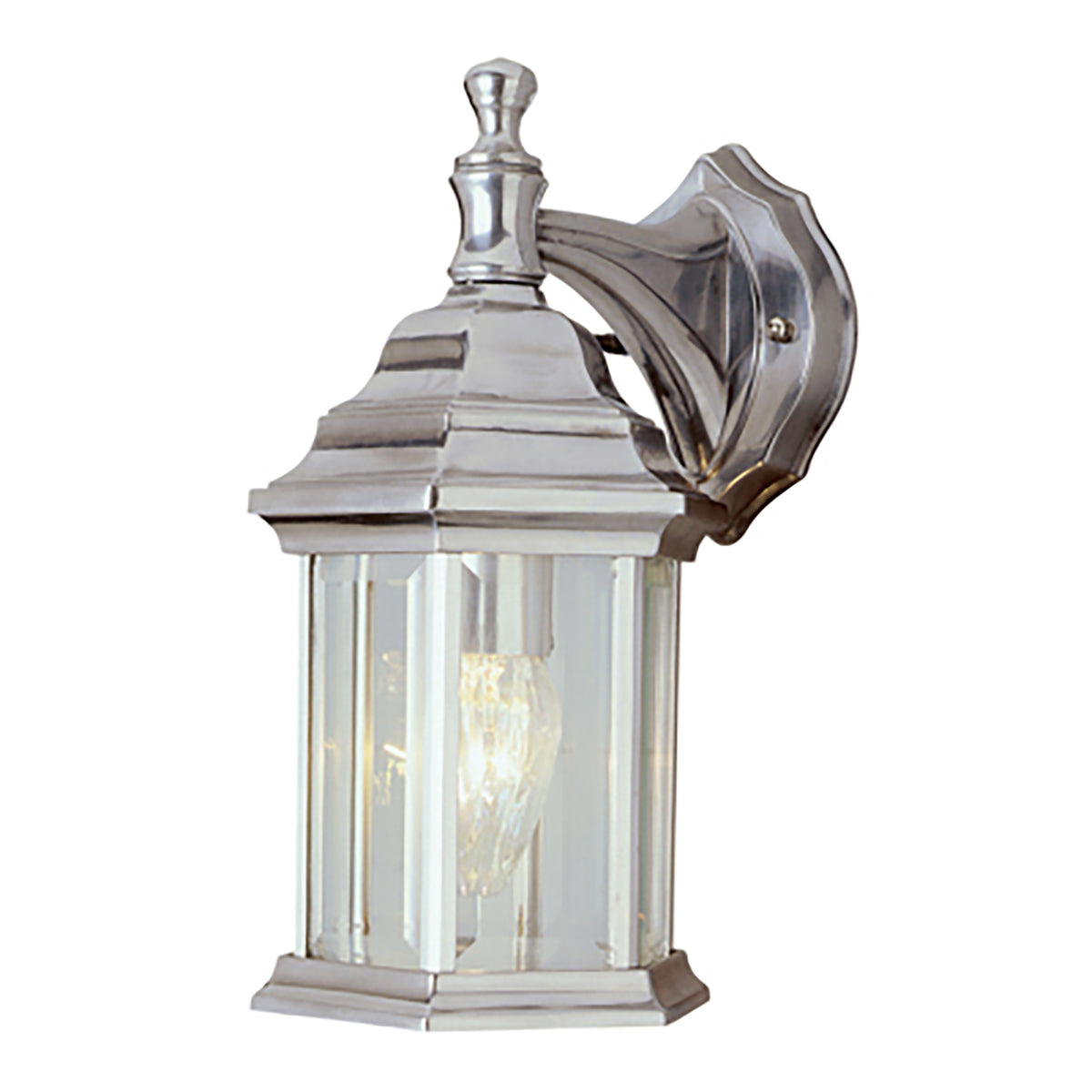Trans Globe Lighting 4349 BN Cumberland 1 Light 12.5 inch Brushed Nickel Wall Lantern