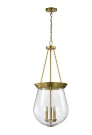 Nuvo 60-7805 14-in Boliver Pendant Light Fixture w/o Bulbs, 3-Light, Brushed Nickel