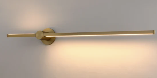 SDQ Lighting VL38938BG Schwert 38" LED Wall Sconce Light, Color Temperature 3000K, Wattage 9W, Brushed Gold Finish