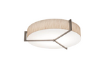 AFX Lighting APF1932LAJUDWG-JT-MS Apex 21 Inch LED Flush Mount In Jute-Weathered Grey With White Bottom Acrylic Diffuser