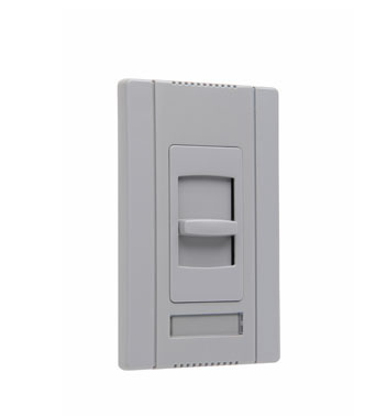 Wattstopper CD700GRY Titan 700W Incandescent Single Pole, Slide-to-Off Dimmer, Narrow, Gray
