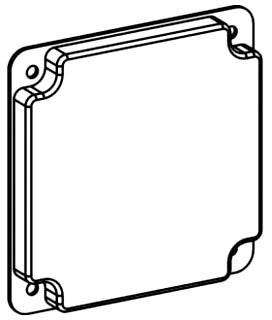 Orbit 4400 4" Electrical Square Box Blank Raised Cover