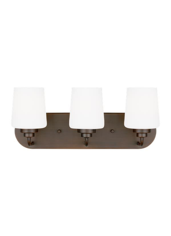 Generation Lighting Windom 3 light bronze bath vanity wall light