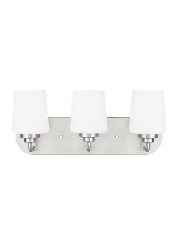 Generation Lighting 4402803-962 Windom 3 Light 18 inch Brushed Nickel Bath Vanity Wall Light