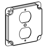 ORBIT 4402 4" Square Industrial Duplex Receptacle Raised Cover