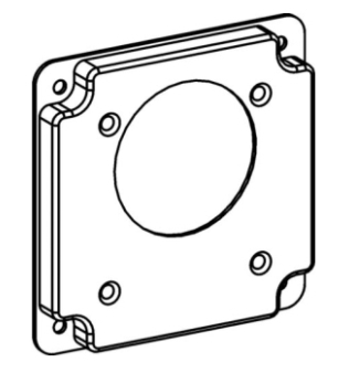 ORBIT 4409 4" Square Industrial Cover Offset 2.13