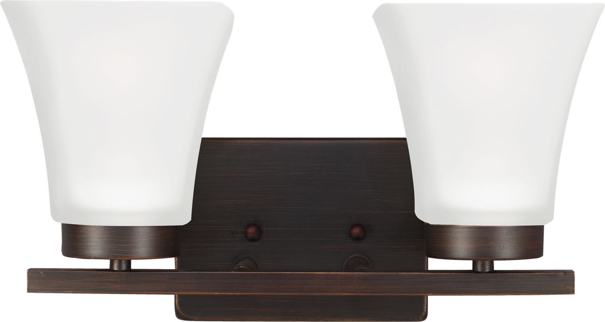 Generation Lighting Bayfield 2 light bronze bath vanity wall light