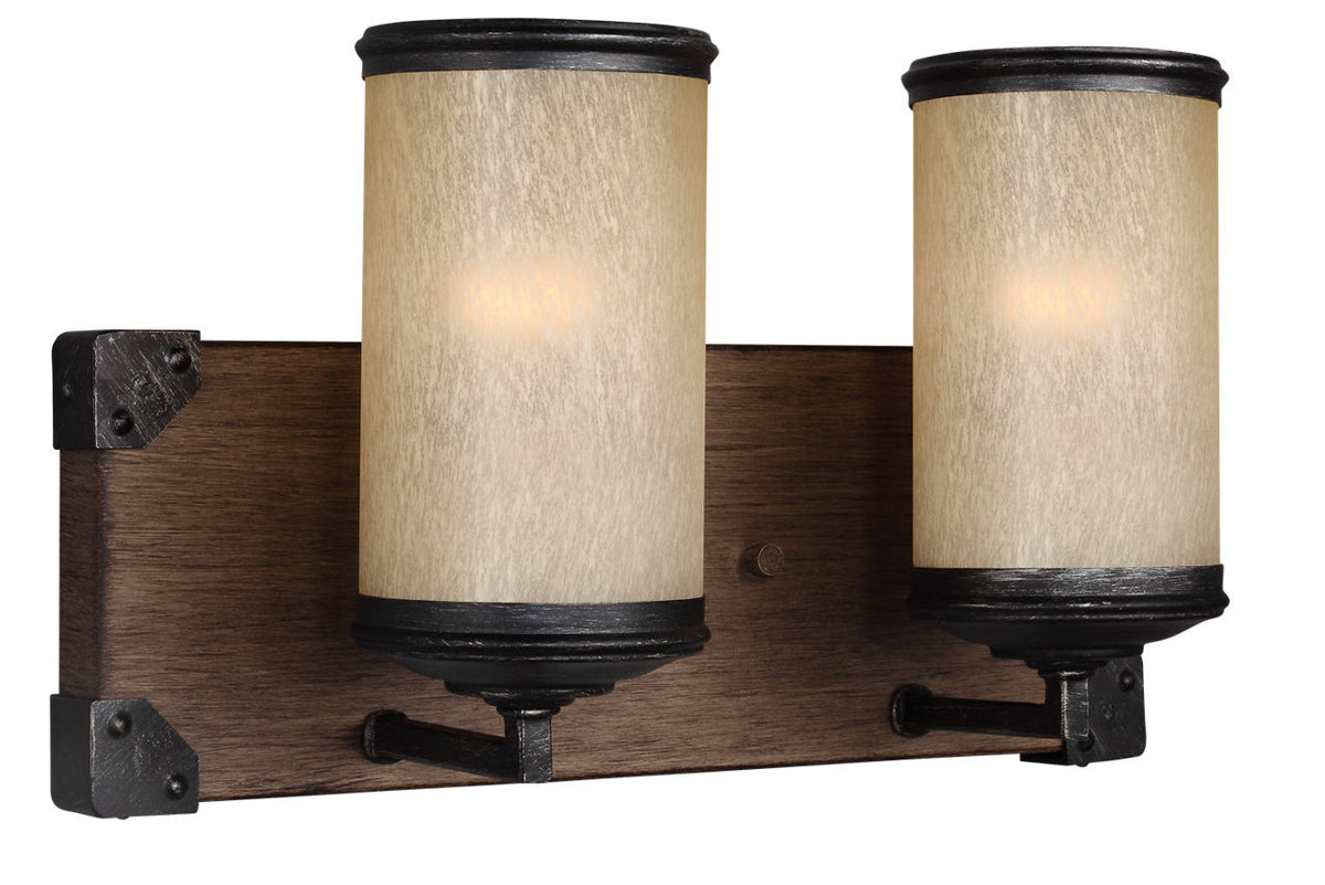 Generation Lighting Dunning 2 light stardust bath vanity wall light