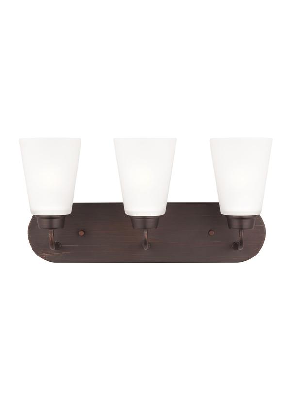 Generation Lighting Kerrville 3 light bronze bath vanity wall light