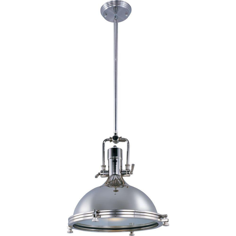 Maxim Lighting 25109FTPN Hi Bay 1 Light Polished Nickel Pendant Ceiling Light
