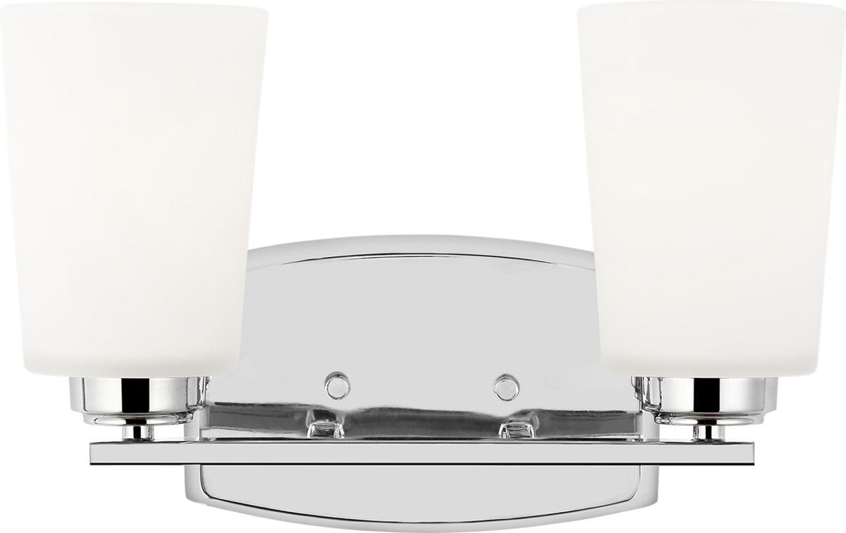 Generation Lighting Franport 2 light chrome bath vanity wall light