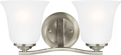Generation Lighting Emmons 2 light brushed nickel bath vanity wall light