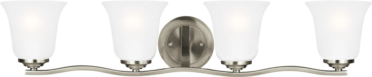 Generation Lighting Emmons 4 light brushed nickel bath vanity wall light