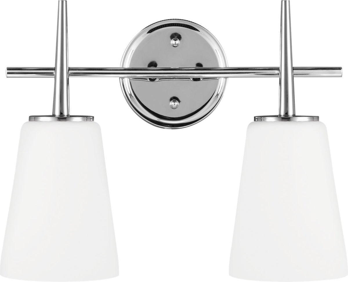 Generation Lighting Driscoll 2 light chrome bath vanity wall light