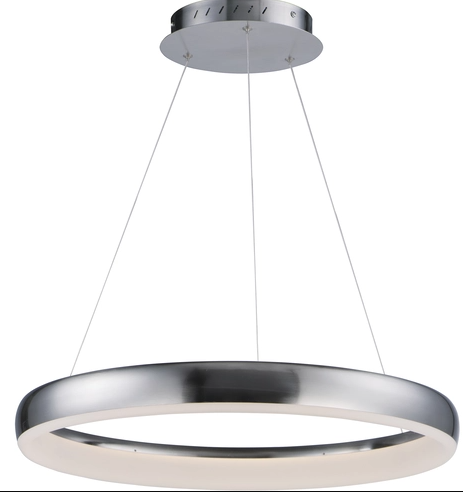 ET2 Contemporary Lighting E10030-SN Innertube LED 23.5 inch Single Pendant Ceiling Light, Color Temperature 3000K, 1540 Lumens, Voltage 120V, Satin Nickel Finish