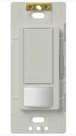 Lutron MS-VPS6M2-DV-PD Maestro Switch with Vacancy Sensor Dual Voltage 120V-277V / 6A Multi Location, Palladium Finish