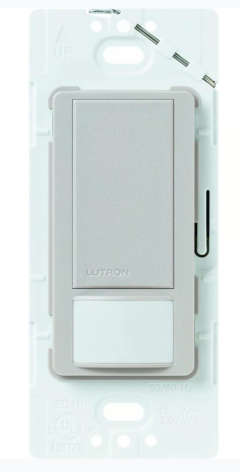 Lutron MS-VPS6M2-DV-TP Maestro Switch with Vacancy Sensor Dual Voltage 120V-277V / 6A Multi Location, Taupe Finish