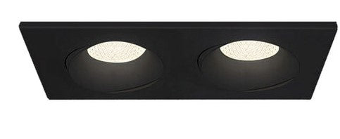 Eurofase Lighting 45381-027 Midway 8" x 4" 2-Light Gimbal Switchable White LED Airtight Recessed Downlight, Finish: Black