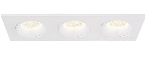 Eurofase Lighting 45382-017 Midway 12" x 4" 3 Light Gimbal Switchable White LED Rectangular Airtight Recessed Downlight, Finish: White