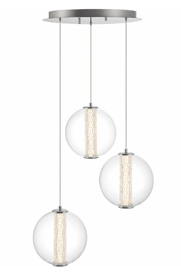 Eurofase Lighting 45736-018 Atomo 20.5 inch Contemporary Mini Multi LED Pendant Ceiling Light, Chrome Finish
