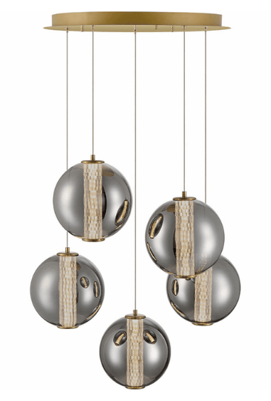 Eurofase Lighting 45737-022 Atomo 25.75 inch Contemporary Mini Multi LED Pendant Ceiling Light, Gold Finish