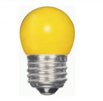 SATCO Lighting S9166 LED S11 Specialty Indicator Ceramic Yellow Bulb, Medium Base, Wattage 1.2W, Color Temperature 2700K