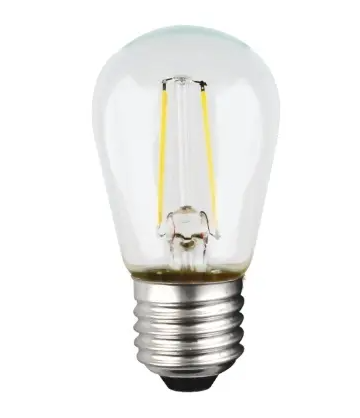 SATCO S9807 LED S14 Bulb, E26 Base, Wattage 1W, Lumens 100 lm, Color Temperature 2700K, Clear