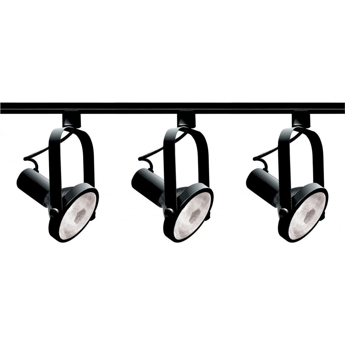 Nuvo TK317 4 Foot 3-Light PAR30 Track Light Kit, Gimbal Ring, Black