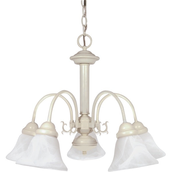 Nuvo 60-187 24" Ballerina Chandelier Light, Textured White, Wattage 60W