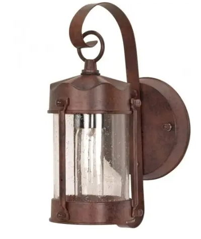 Nuvo 60-634 11" Piper Wall Lantern, Clear Seed Glass, Old Bronze Finish