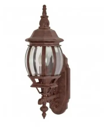 Nuvo 60-886 20 in. Central Park Wall Lantern, Clear Beveled Panels, Wattage 100W, Old Bronze