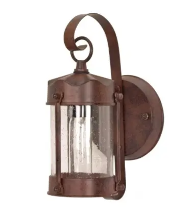 Nuvo 60-3461 Piper Outdoor Wall Fixture w/ Clear Seed Glass, Wattage 60W, 1 Light, Old Bronze