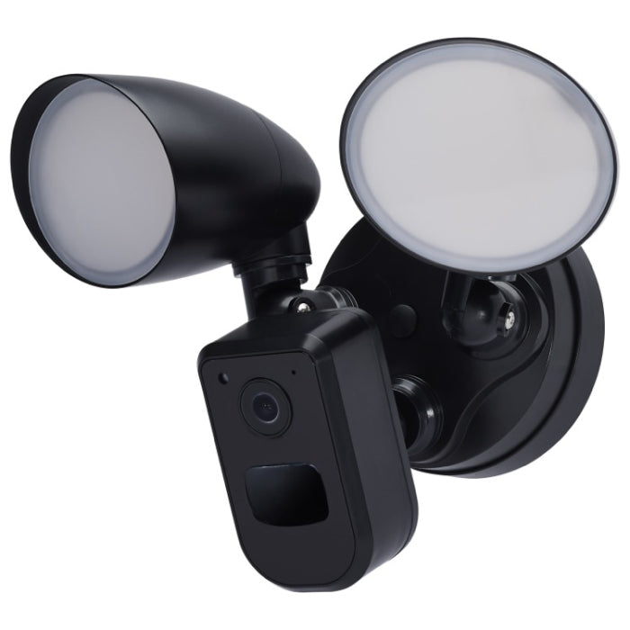 Nuvo 65-931 Bullet Outdoor SMART LED Security Light with Camera, Starfish Enabled, Wattage 20W, Multi-Color Temperature, Black, Voltage 120-277V