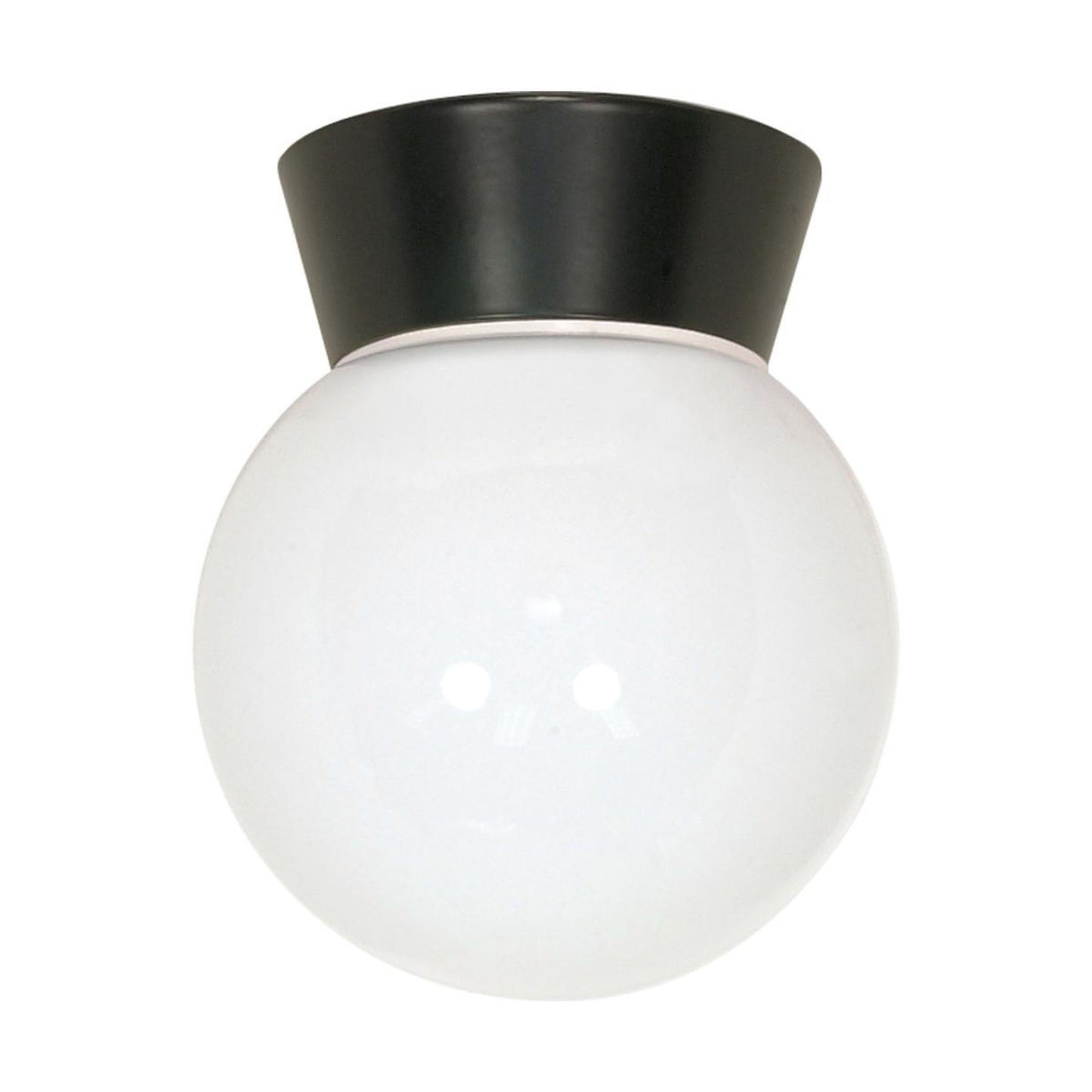 Nuvo SF77-153 1 Light 8" Utility Ceiling light Fixture, White Glass, Bronzotic Finish