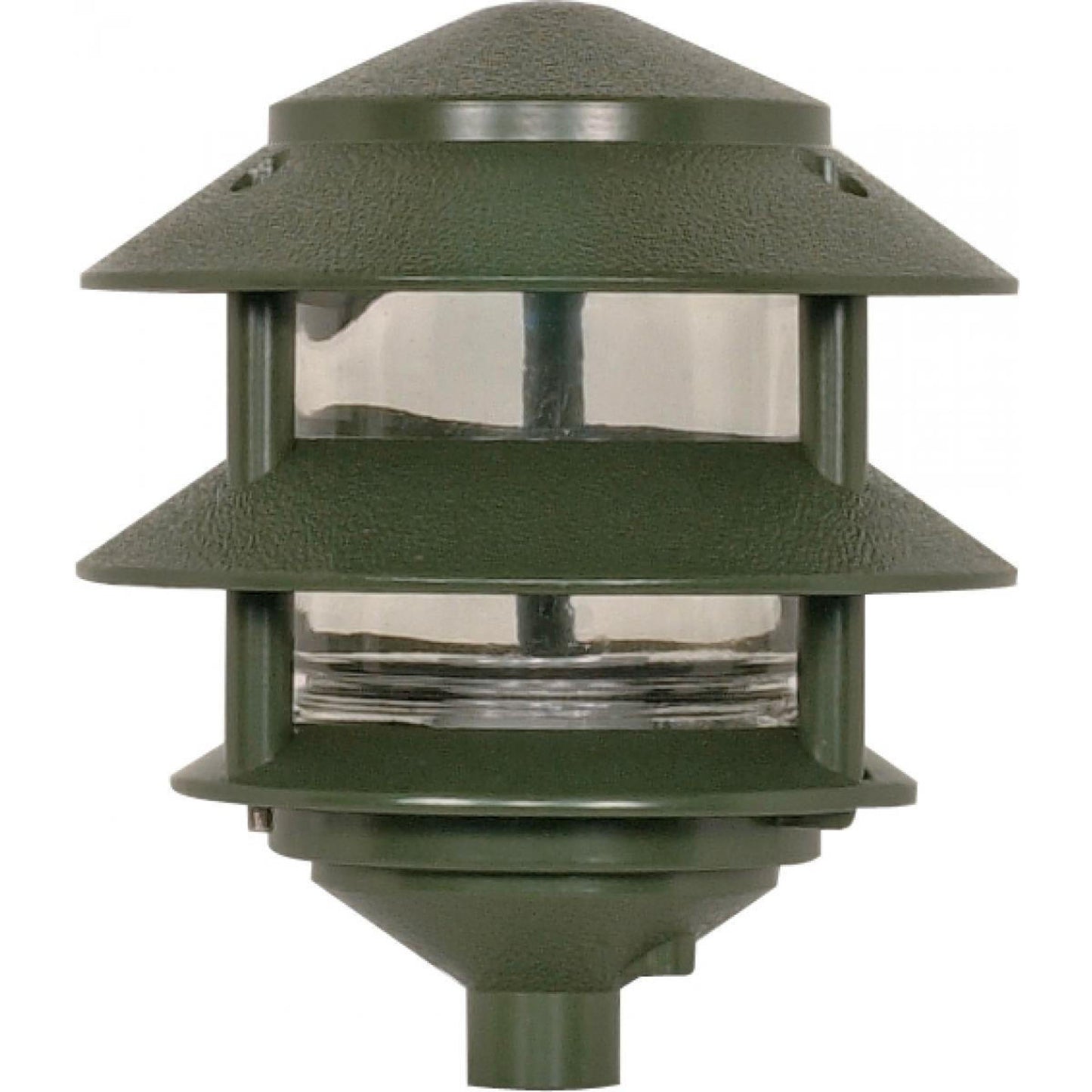 Nuvo SF77-323 1 Light Green Pagoda Light Fixture, Pathway Light, 2 Louver Small Hood