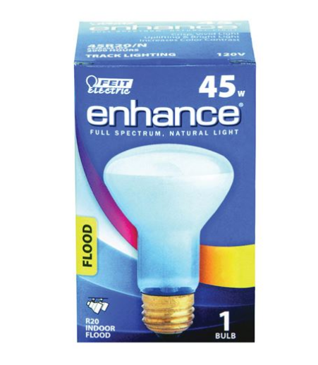 Feit Electric 45R20/N/24 Medium E26 Lamp Base Incandescent Neodymium Enhance Floodlight Bulb, Wattage 45W, Voltage 120V - 24 Pack
