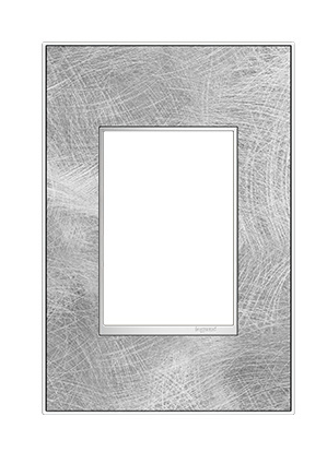 Legrand AWM1G3SP4 Adorne 1-Gang+ Screwless Wall Plate, Spiraled Stainless Finish