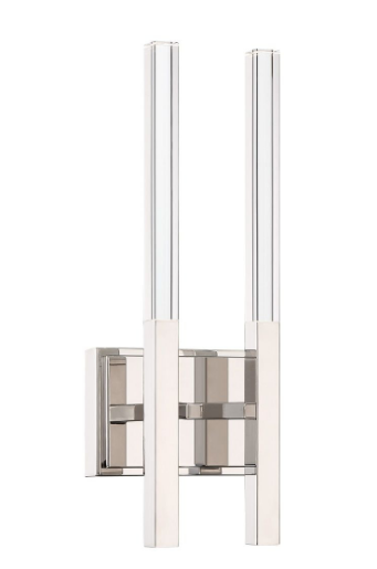Eurofase Lighting 46426-024 Benicio 18 inch Modern Multi LED Flush Wall Mount Sconce Light, Polished Nickel Finish