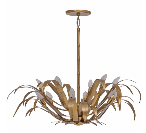Eurofase Lighting 46432-018 Kagra 42 inch Multi LED Mini Chandelier Pendant Ceiling Light, Brass Finish