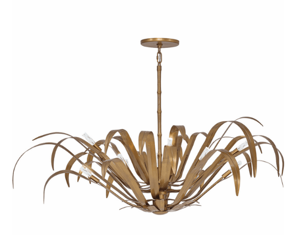 Eurofase Lighting 46433-015 Kagra 56 inch Multi LED Chandelier Pendant Ceiling Light, Brass Finish