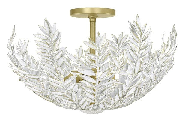 Eurofase Lighting 46437-020 Jalore 3 Light 22-inch Macchiato Semi Flush Mount Ceiling Light White Finish